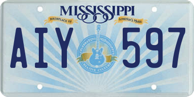 MS license plate AIY597
