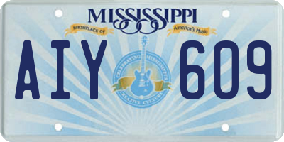 MS license plate AIY609