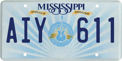 MS license plate AIY611