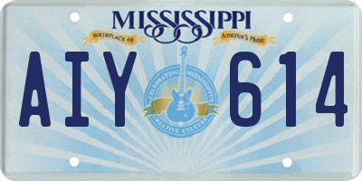 MS license plate AIY614