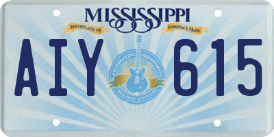 MS license plate AIY615