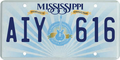 MS license plate AIY616