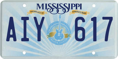 MS license plate AIY617