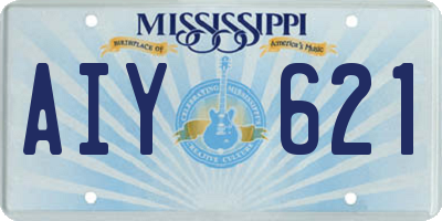 MS license plate AIY621