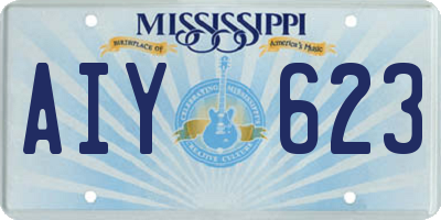 MS license plate AIY623