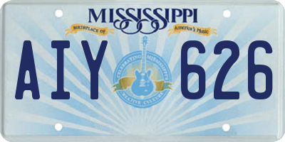MS license plate AIY626