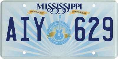 MS license plate AIY629