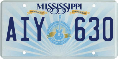 MS license plate AIY630