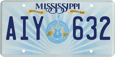 MS license plate AIY632