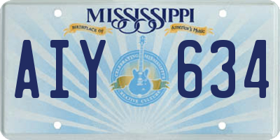 MS license plate AIY634