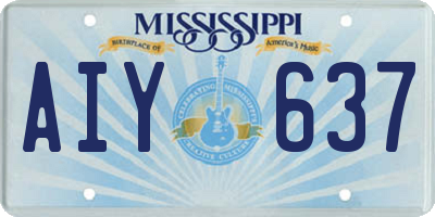 MS license plate AIY637