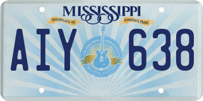 MS license plate AIY638