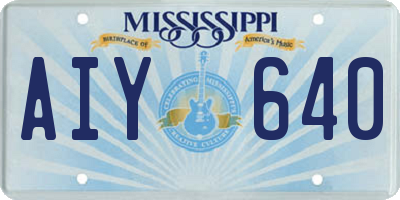 MS license plate AIY640