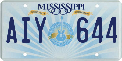 MS license plate AIY644