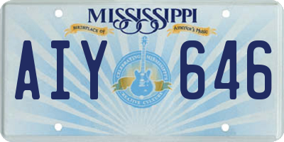 MS license plate AIY646