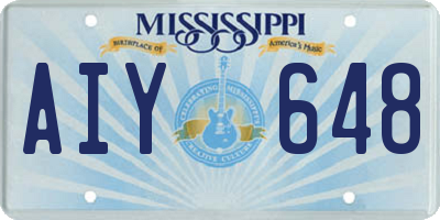 MS license plate AIY648