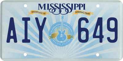MS license plate AIY649