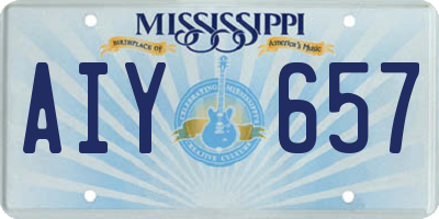 MS license plate AIY657
