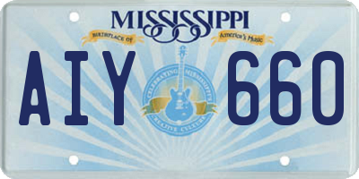 MS license plate AIY660