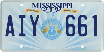 MS license plate AIY661