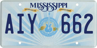 MS license plate AIY662