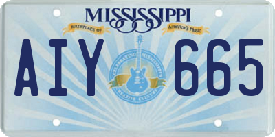 MS license plate AIY665