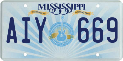 MS license plate AIY669