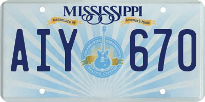 MS license plate AIY670