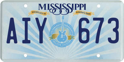 MS license plate AIY673