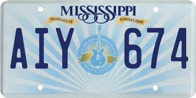 MS license plate AIY674