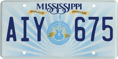 MS license plate AIY675