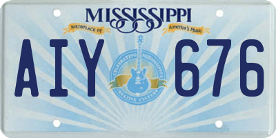 MS license plate AIY676