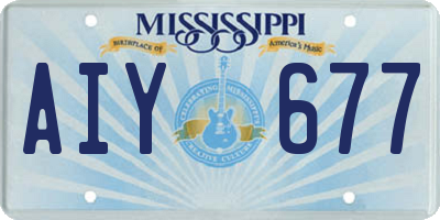 MS license plate AIY677