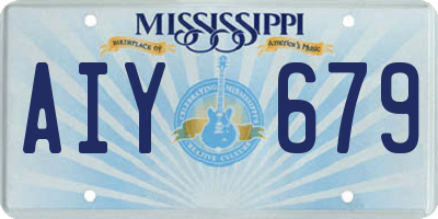 MS license plate AIY679