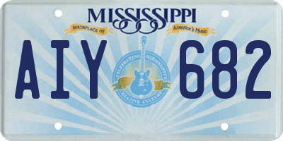 MS license plate AIY682
