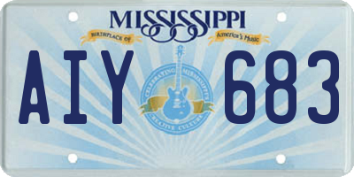 MS license plate AIY683