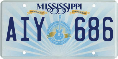MS license plate AIY686