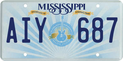MS license plate AIY687