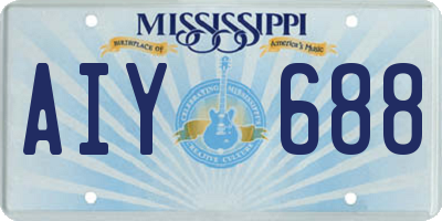 MS license plate AIY688