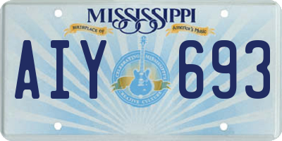 MS license plate AIY693