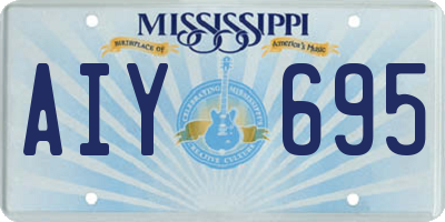 MS license plate AIY695