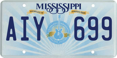 MS license plate AIY699