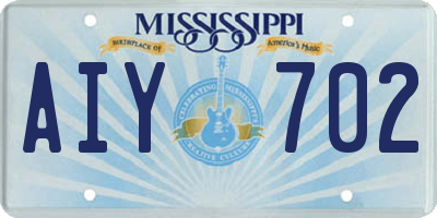 MS license plate AIY702