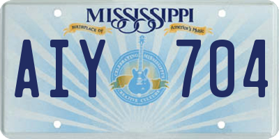 MS license plate AIY704