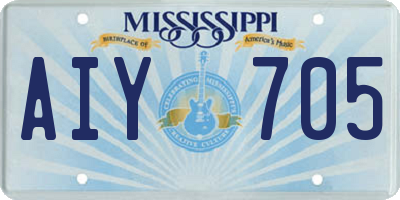 MS license plate AIY705
