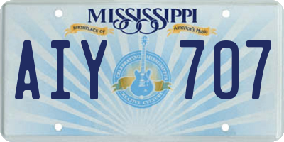 MS license plate AIY707