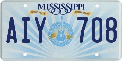 MS license plate AIY708
