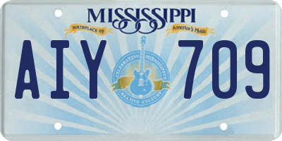 MS license plate AIY709