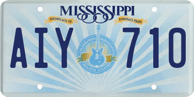MS license plate AIY710