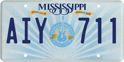 MS license plate AIY711